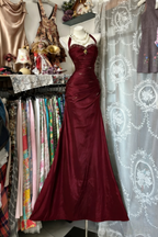 Vintage Halter Sheath Long Classy Prom Dress Beaded Satin Blue Classy Evening Dress Sleeveless Birthday Dress