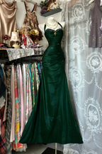 Vintage Halter Sheath Long Classy Prom Dress Beaded Satin Blue Classy Evening Dress Sleeveless Birthday Dress
