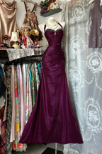 Vintage Halter Sheath Long Classy Prom Dress Beaded Satin Blue Classy Evening Dress Sleeveless Birthday Dress