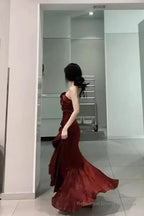 Vintage Long Prom Dress Luxury Slim Mermaid Spaghetti Strap Floral Dress Elegant Casual Evening Party Dress