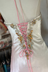 Vintage Mermaid Halter Sleeveless Long Ombre Pink Evening Dress Evening Prom Dress