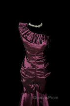 Vintage Mermaid One Shoulder Sleeveless Long Evening Prom Gown Fairy Evening Prom Dress