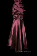 Vintage Mermaid One Shoulder Sleeveless Long Evening Prom Gown Fairy Evening Prom Dress