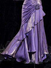 Vintage Mermaid Spaghetti Straps Long Lilac Evening Prom Dress Birthday Outfits