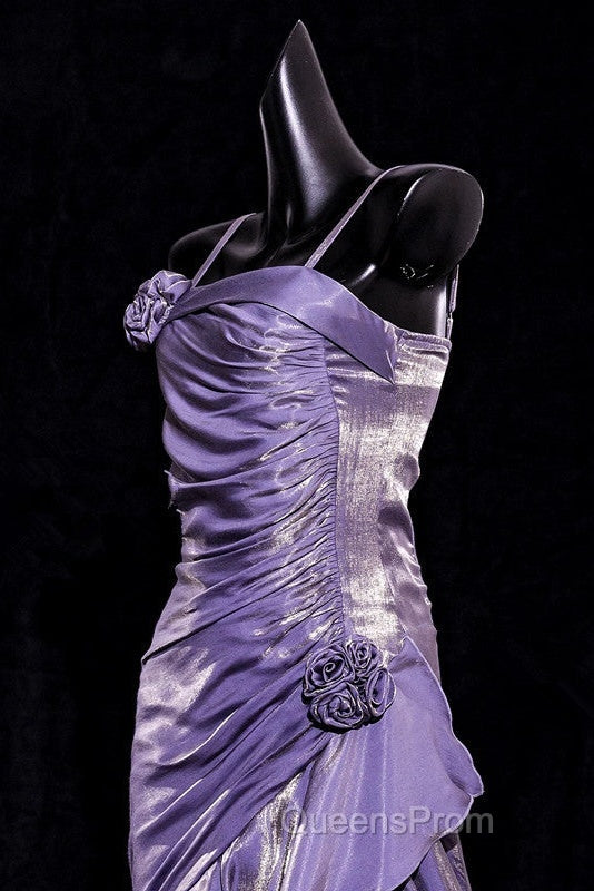 Vintage Mermaid Spaghetti Straps Long Lilac Evening Prom Dress Birthday Outfits