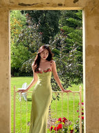 Vintage Mermaid Straps Birthday Party Dress Ankle Length Bud Green Classy Prom Dress