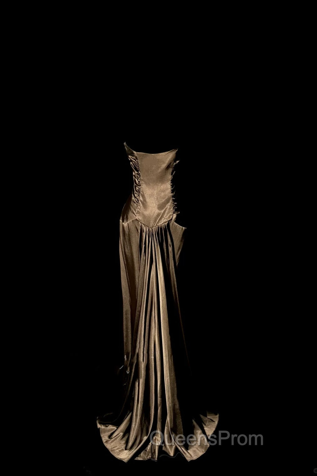 Vintage Mermaid Sweetheart Brown Long Evening Prom Gown Fairy Evening Prom Dress
