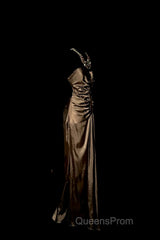 Vintage Mermaid Sweetheart Brown Long Evening Prom Gown Fairy Evening Prom Dress