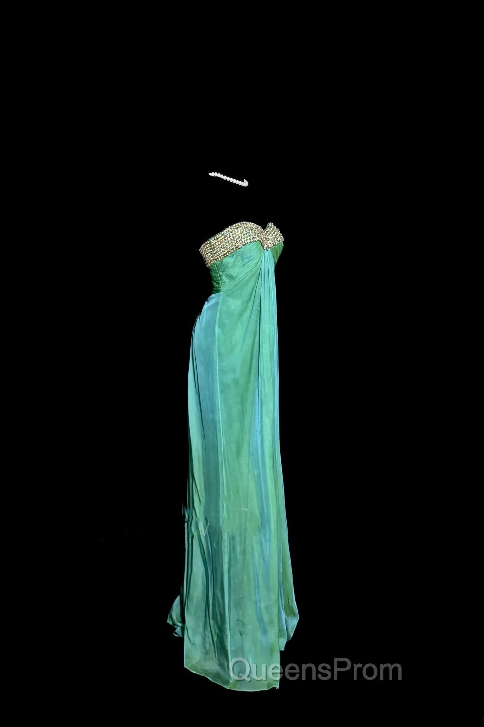 Vintage Mermaid Sweetheart Green Long Evening Prom Gown Fairy Evening Prom Dress Secondary image