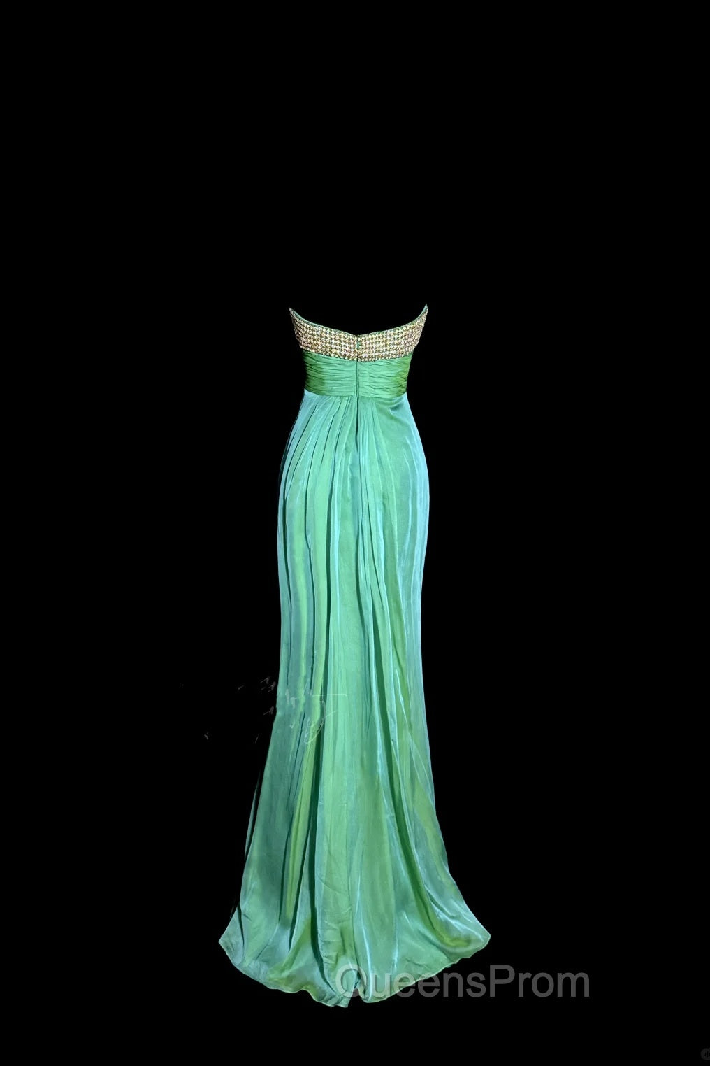 Vintage Mermaid Sweetheart Green Long Evening Prom Gown Fairy Evening Prom Dress