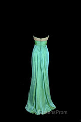 Vintage Mermaid Sweetheart Green Long Evening Prom Gown Fairy Evening Prom Dress