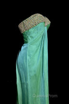 Vintage Mermaid Sweetheart Green Long Evening Prom Gown Fairy Evening Prom Dress