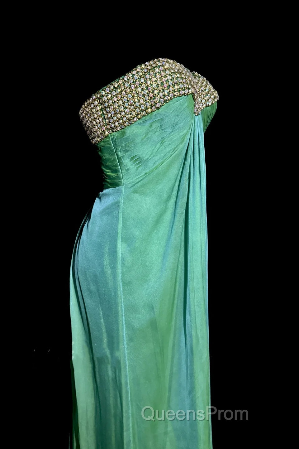 Vintage Mermaid Sweetheart Green Long Evening Prom Gown Fairy Evening Prom Dress