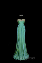 Vintage Mermaid Sweetheart Green Long Evening Prom Gown Fairy Evening Prom Dress