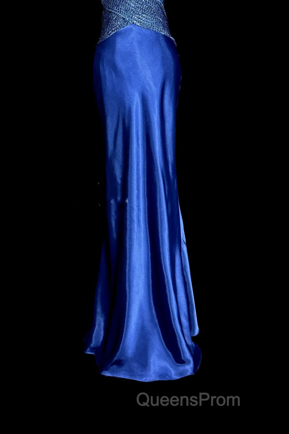 Vintage Mermaid Sweetheart Neckline Royal Blue Satin Backless Evening Prom Gown Fairy Evening Prom Dress