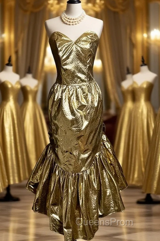 Vintage Mermaid Sweetheart Short Evening Prom Gown Fairy Evening Prom Dress Main image