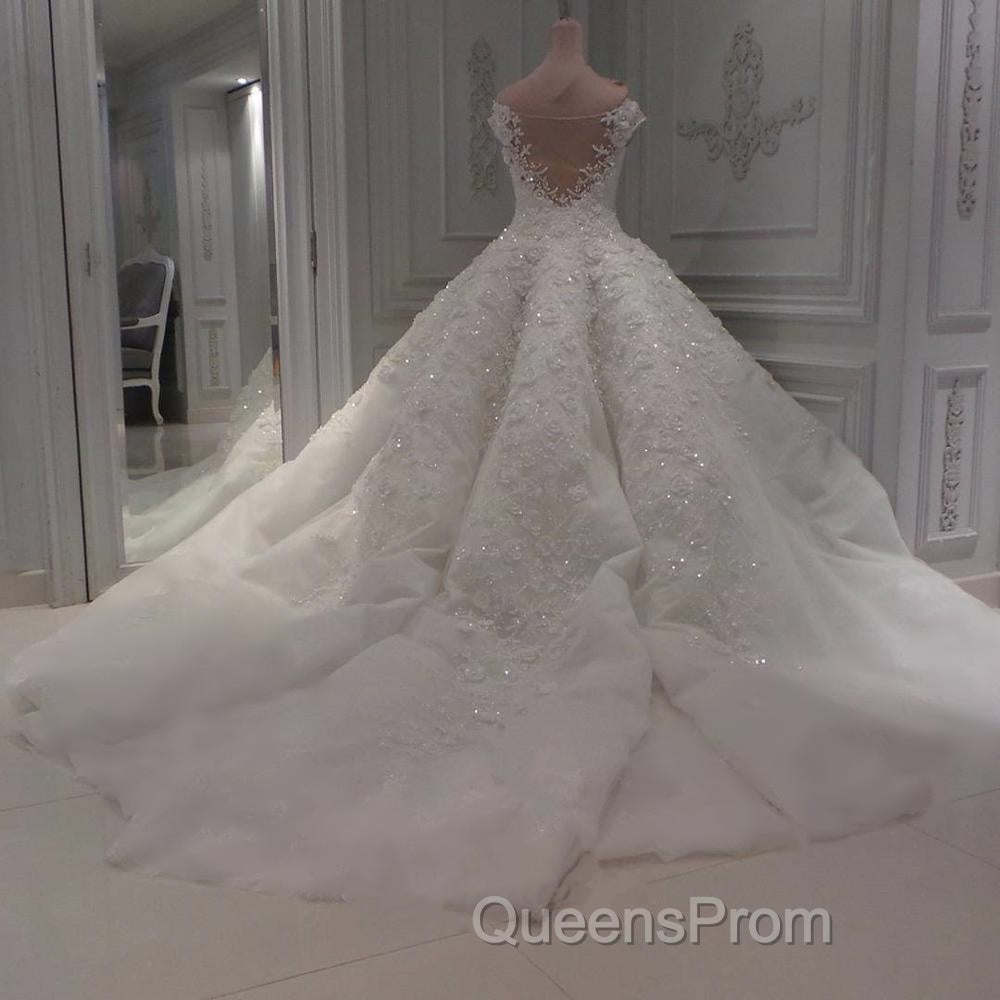 Vintage Off The Shoulder Ball Gowns Couture Wedding Dress Lace Appliques Secondary image