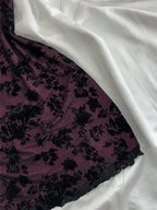 Vintage Purple Black Lace Strap Mini Homecoming Dress