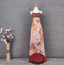 Vintage Red-Brown Gilded Gradient Spaghetti Strap Beaded Satin Long Classy Prom Dress