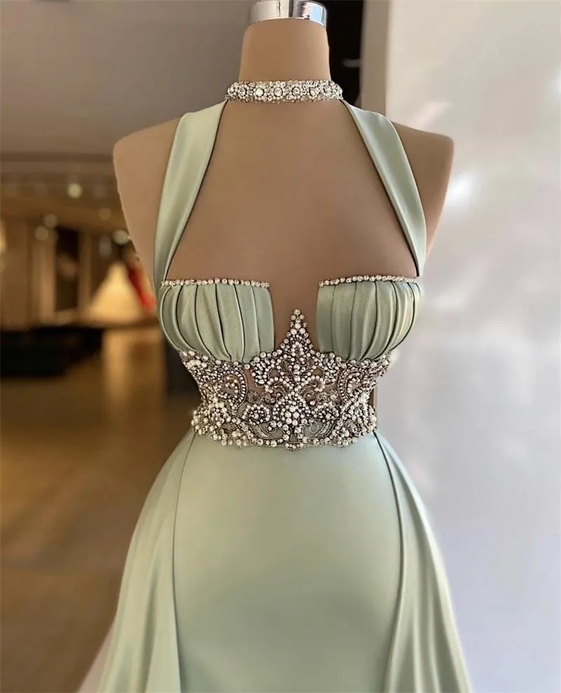 Vintage Sage Green Classy Prom Dress Long Classy Prom Dress Secondary image