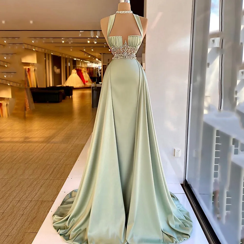 Vintage Sage Green Classy Prom Dress Long Classy Prom Dress Main image