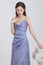 Vintage Sheath Halter Lilac Ankle Length Evening Prom Dress Birthday Outfits