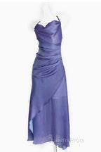 Vintage Sheath Halter Lilac Ankle Length Evening Prom Dress Birthday Outfits