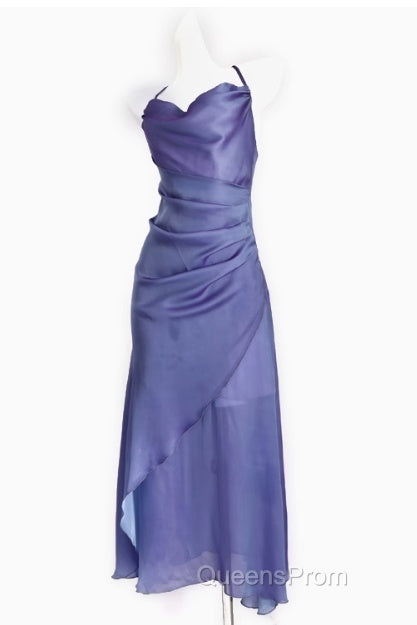 Vintage Sheath Halter Lilac Ankle Length Evening Prom Dress Birthday Outfits