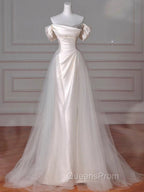 Vintage Sheath Off The Shoulder Satin Long Evening Prom Dress Party Evening Dress