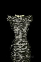 Vintage Sheath Off The Shoulder Silver Gray Sleeveless Long Evening Prom Gown Fairy Evening Prom Dress