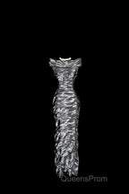 Vintage Sheath Off The Shoulder Silver Gray Sleeveless Long Evening Prom Gown Fairy Evening Prom Dress