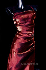 Vintage Sheath Spaghetti Straps Burgundy Ankle Length Evening Prom Dress Birthday Outfits