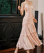 Vintage Spaghetti Straps Blue Chiffon Satin Ruffles Long Classy Prom Dress Fairytale Classy Evening Dress