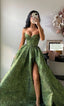 Vintage Spaghetti Straps Green Classy Prom Dress Long Classy Prom Dress