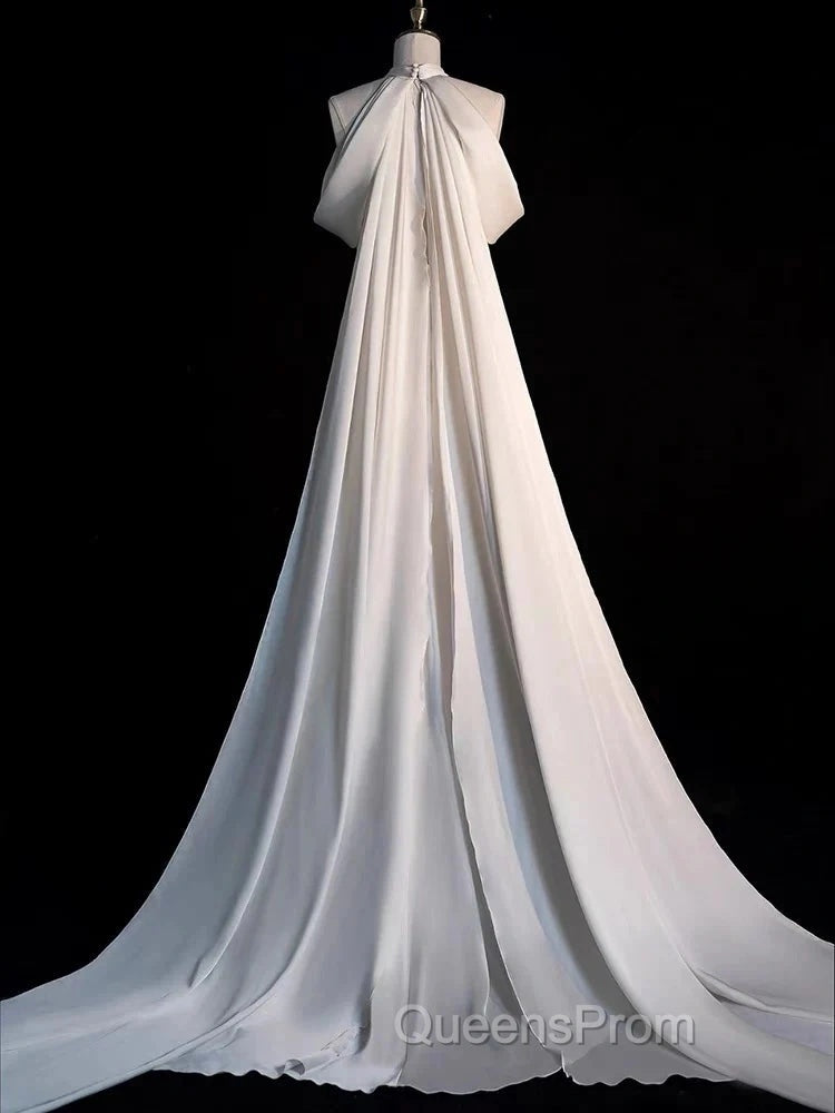 Weitese Dress Evening Prom Dress Stores Gorgeous Halter Mermaid Long Evening Prom Dress Light Wedding Dress With Train Party Dress Formal WomenS Dress