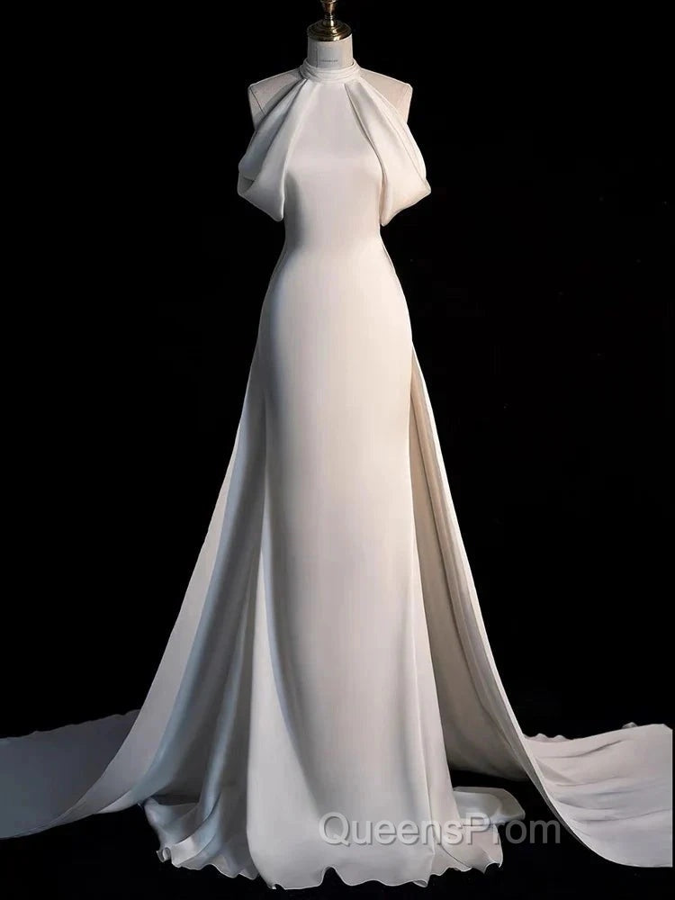 Weitese Dress Evening Prom Dress Stores Gorgeous Halter Mermaid Long Evening Prom Dress Light Wedding Dress With Train Party Dress Formal WomenS Dress