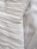 White Bodycon Dress Strapless Chiffon Long Evening Prom Dress Simple Evening Dress