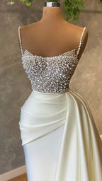 Ivory Classy Prom Dress With Pearl Classy Prom Dress Classy Evening Dress