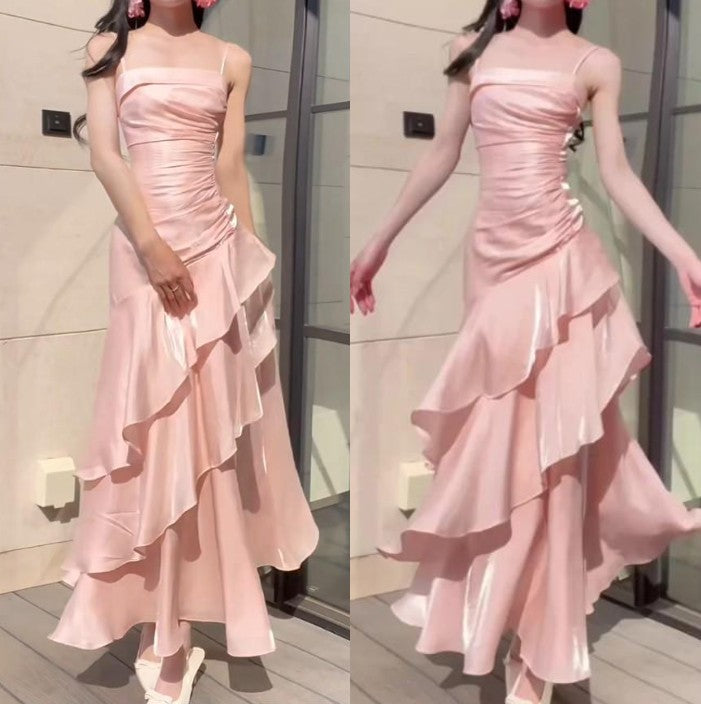 Vintage-Inspired Birthday Party Dress Under $160 White Ruffled Layered Fairytale Graduation Classy Prom Dress