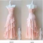 Vintage-Inspired Birthday Party Dress Under $160 White Ruffled Layered Fairytale Graduation Classy Prom Dress