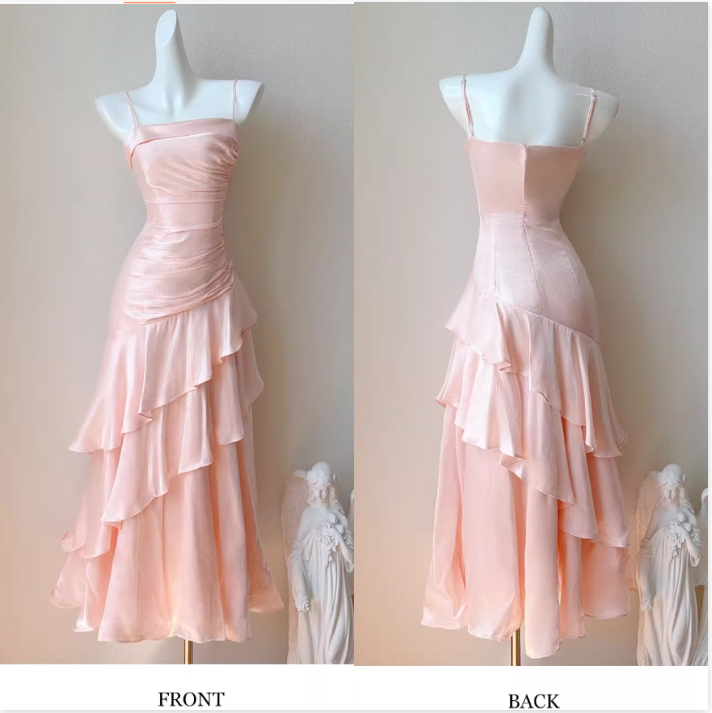 Vintage-Inspired Birthday Party Dress Under $160 White Ruffled Layered Fairytale Graduation Classy Prom Dress