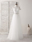 White Off Shoulder Tulle Beads Long Prom Dress White Evening Dress