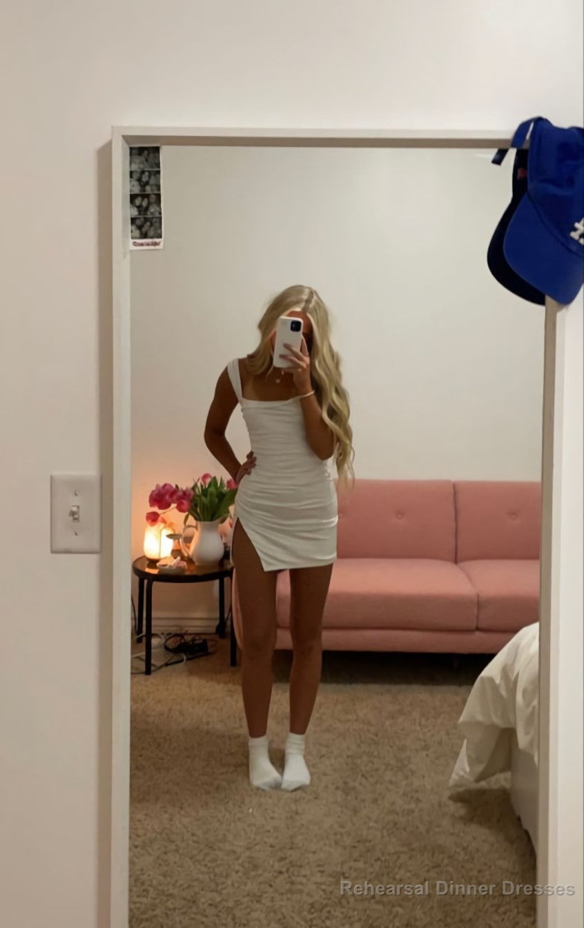 White Party Dresses Short Prom Dress Homecoming Dress Main image