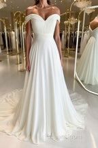 White sweetheart chiffon long Evening Prom Dress white formal Dress