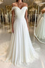 White sweetheart chiffon long Evening Prom Dress white formal Dress