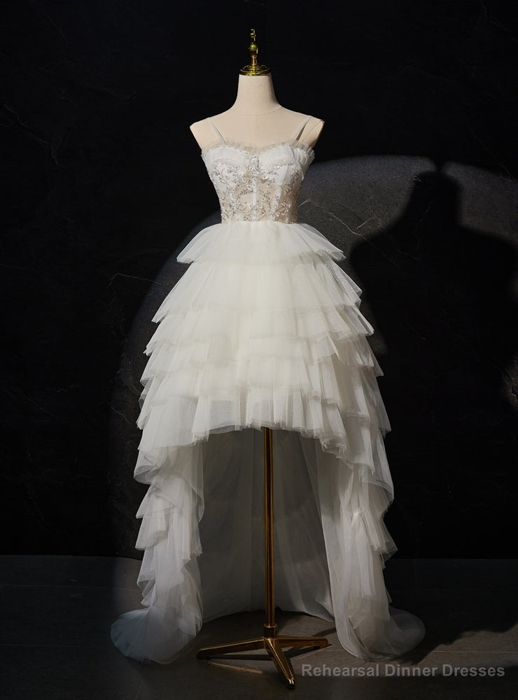 White Tulle  Tiers Wedding Dress Main image