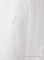 White Tulle Lace Strapless With Sash Wedding Dresses