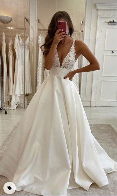 White V Neck Satin Lace Long Classy Prom Dress Classy Evening Dress Secondary image