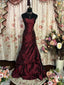Wine Red Strapless Long Taffeta Sweet 16 Dress, Wine Red Sweetheart Classy Prom Dress