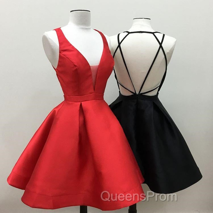 Womens Strappy Back Homecoming Dress Short Evening Prom Gowns